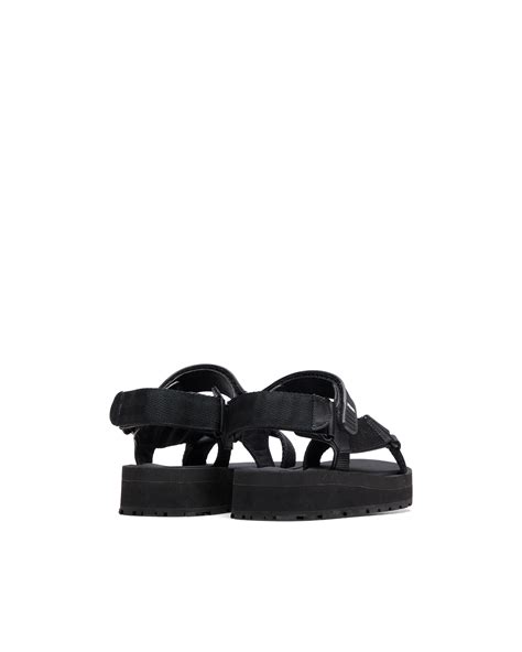 prada sport nylon band strap sandals|Prada.